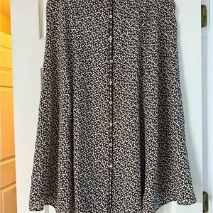 Max Studio Black and White A-Line Skirt